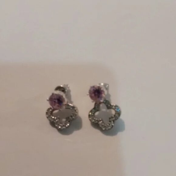 Cream Black Hat, Black Purse, Silver Purple Earrings, Wet Hair Brush - Picture 14 of 16